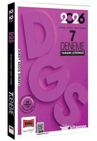 Yargı 2026 Dgs Sayısal Sözel Çözümlü 7 Deneme ürün görseli 1