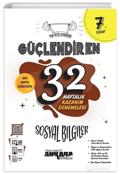 Ankara 7. Sınıf 32 Haftalik Sosyal Bilgiler Kazanim Denemeleri̇ ürün görseli 1