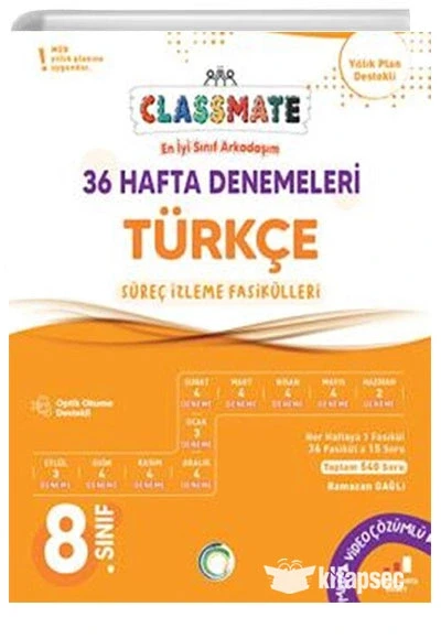 Okyanus 8. Sınıf Türkçe 36 Hafta Denemeleri Classmate ürün görseli 1