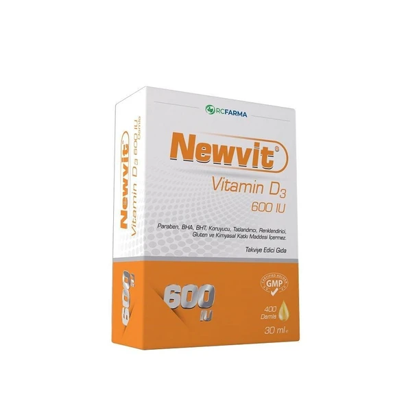 Newvit Vitamin D3 Damla 600İU ürün görseli 1