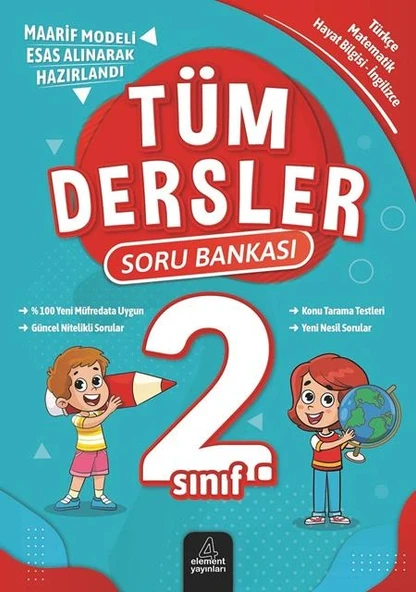 Element 2.Sınıf Tüm Dersler Soru Bankası ürün görseli 1