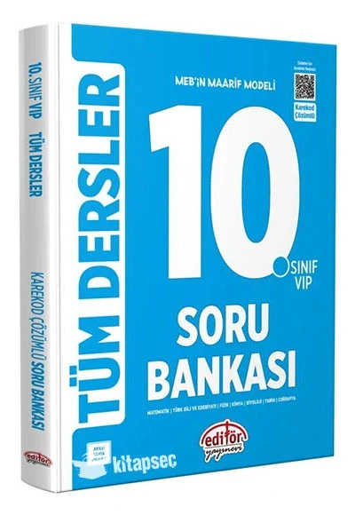 Editör 10. Sınıf Tüm Derslar Soru Bankası Vip ürün görseli 1