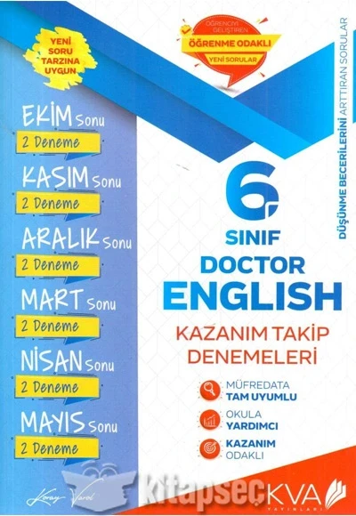 6.Sınıf İngilizce Kazanım Takip Denemeleri Kva ürün görseli 1