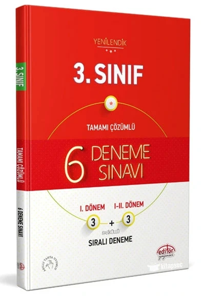 Editör 3.Sınıf 6 Deneme Sınavı ürün görseli 1