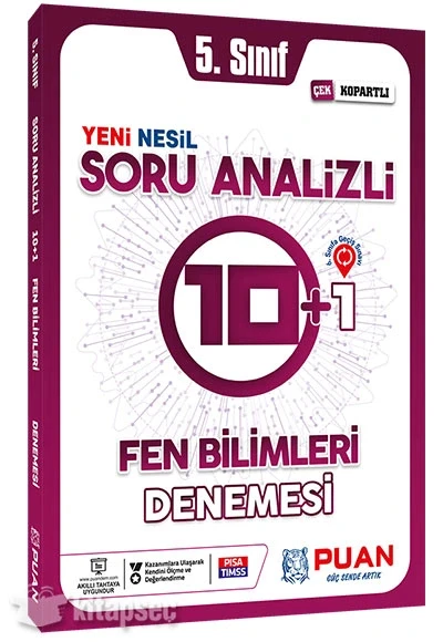 Puan 5.Sınıf Fen Bilimleri Denemesi 10+1 Soru Analizli ürün görseli 1