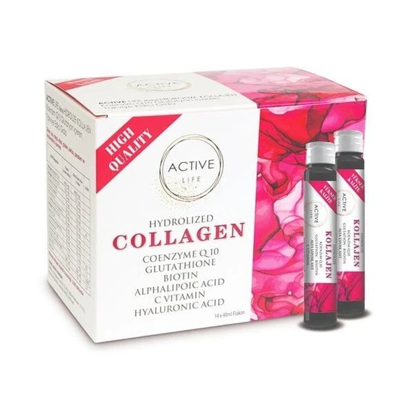 Active Life Kollagen İçeren Takviye Edici Gıda 14x40ml Flakon ürün görseli 1