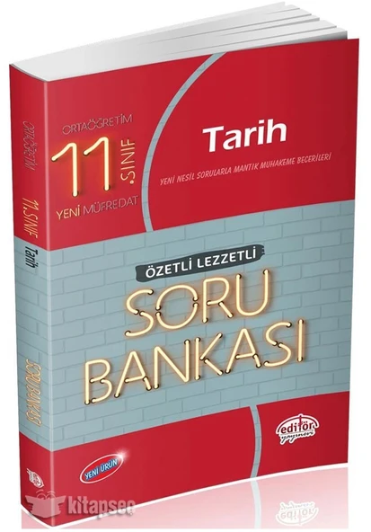 Editör 11. Sınıf Tarih Soru Bankası ürün görseli 1