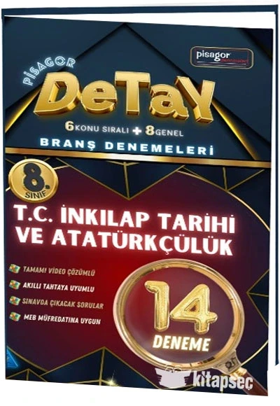 Pisagor Detay 8. Sınıf İnkilap Tarihi 14 Deneme Zeka Küpü ürün görseli 1