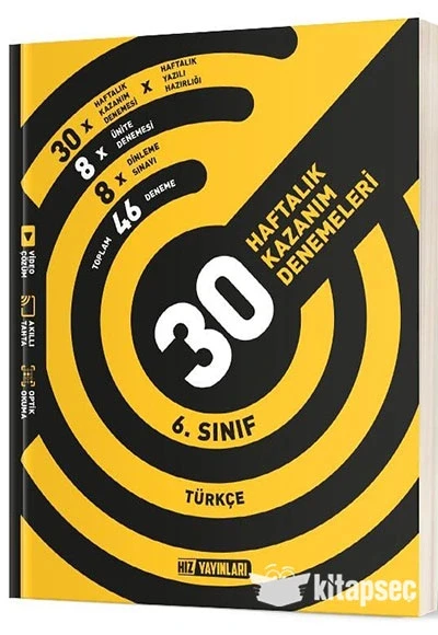 Hız 6. Sınıf Türkçe 30 Haftalık Deneme ürün görseli 1