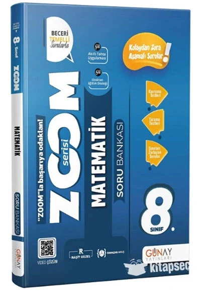 Günay 8.Sınıf Matematik Soru Bankası Zoom Serisi ürün görseli 1
