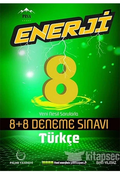Palme 8.Sınıf Türkçe Enerji 8+8 Deneme Sinavi ürün görseli 1