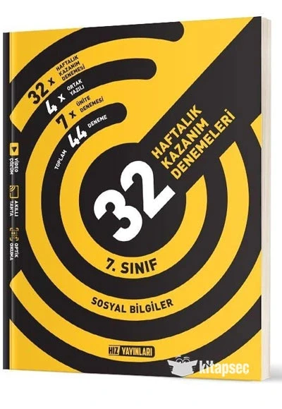 Hız 7.Sınıf Sosyal Bilgiler 32 Haftalık Denemeler ürün görseli 1