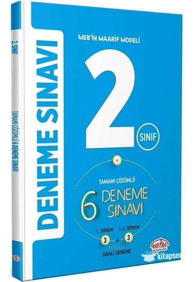 Editör 2. Sınıf 6 Çözümlü Deneme ürün görseli 1