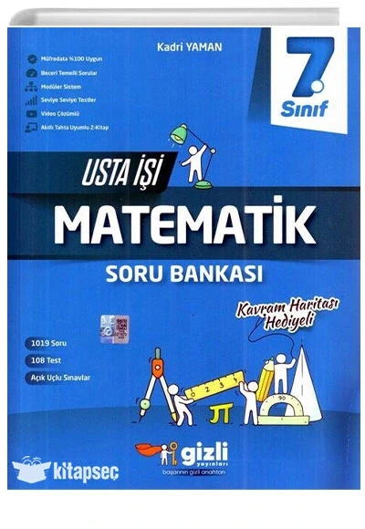 7.Sınıf Matematik Usta İşi Soru Bankası Gizli Yayınları ürün görseli 1