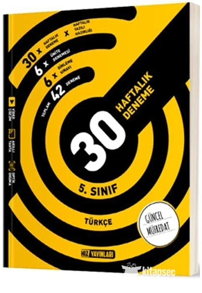 Hız 5. Sınıf Türkçe 30 Haftalık Deneme ürün görseli 1