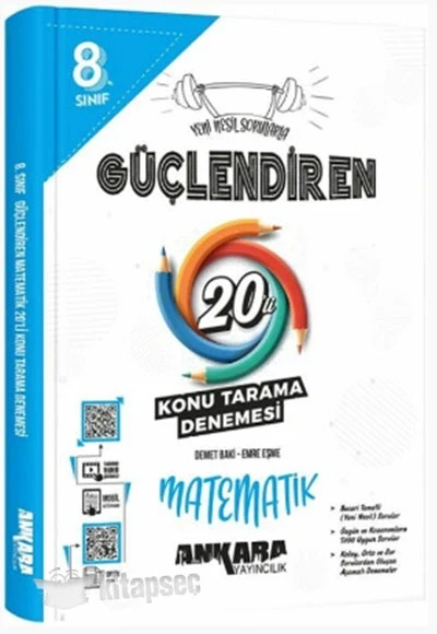 8. Sınıf Matematik Güçlendiren 20 Deneme Ankara Yayın ürün görseli 1