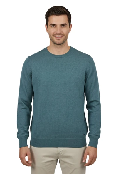Erkek Spor Sıfır Yaka Regular Fit Kazak BGL-ST04953 ürün görseli 1