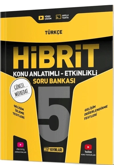 Hız 5.Sınıf Türkçe Konu Anlatımlı Etkinlikli Soru Bankası ürün görseli 1