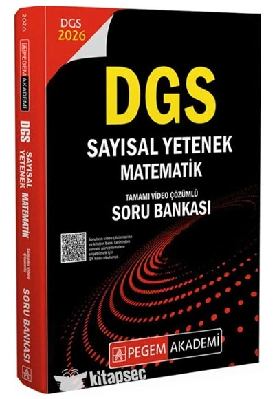 Pegem 2026 Dgs Sayısal Yetenek Matematik Çözümlü Soru Bankası ürün görseli 1
