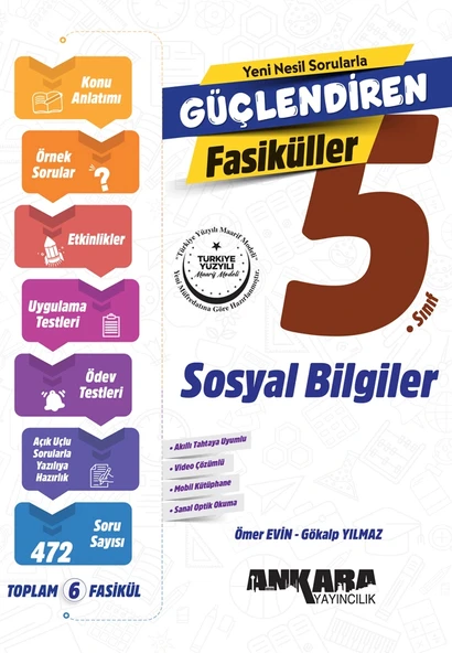 5. Sınıf Sosyal Bİlgiler Güçlendiren Fasiküller Ankara Yayın ürün görseli 1
