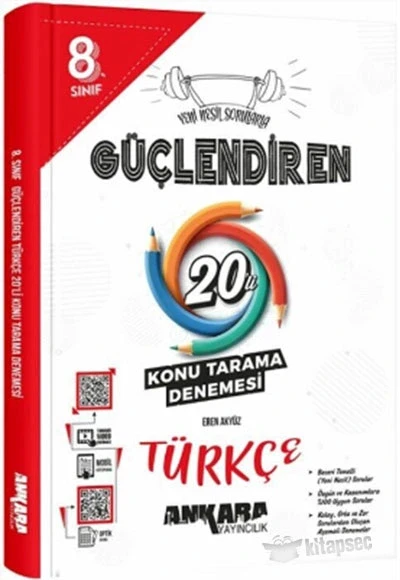 8. Sınıf Türke Güçlendiren 20 Deneme Ankara Yayın ürün görseli 1
