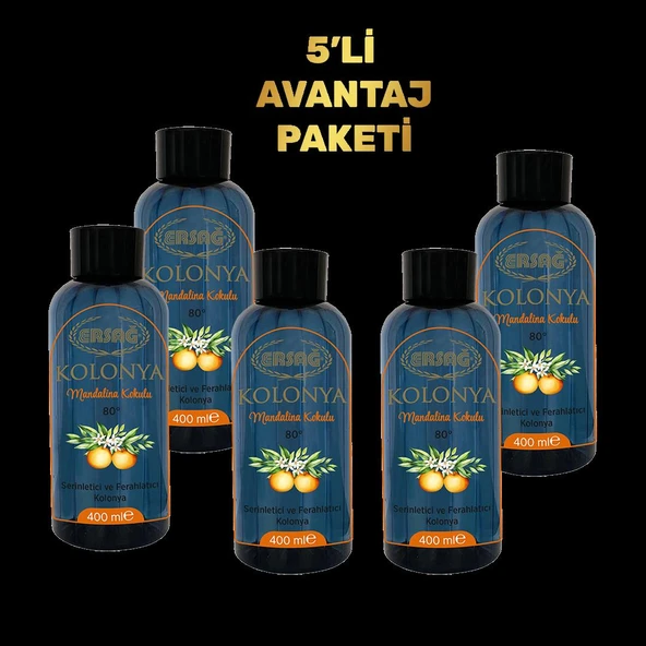 5'lü ERSAĞ KOLONYA (MANDALiNA KOKULU) 400 ml. ürün görseli 1