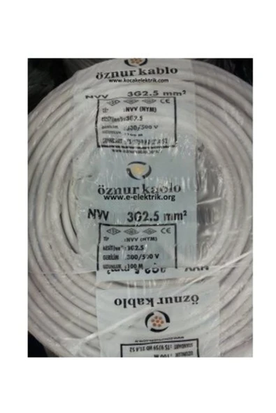 ÖZNUR 3x2,5 Nym - Antigron Kablo 100mt ürün görseli 1