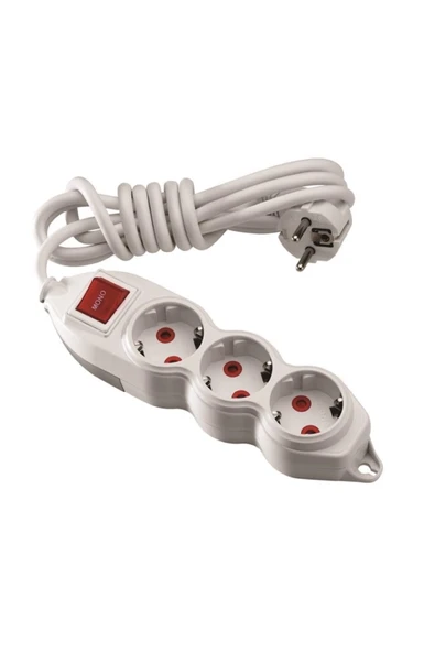 MONO ELECTRIC Lepton Mono Orion Üçlü Anahtarlı Topraklı Grup Priz Çoc. Kor. 3 M (3*1) ürün görseli 1