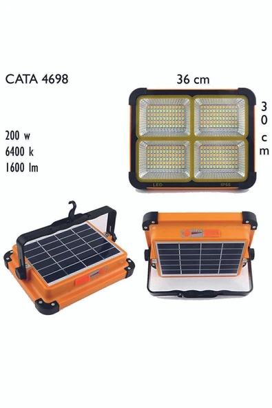 Cata Ct 4698 Taşınabilir Şarjlı Solar Projektör ürün görseli 1