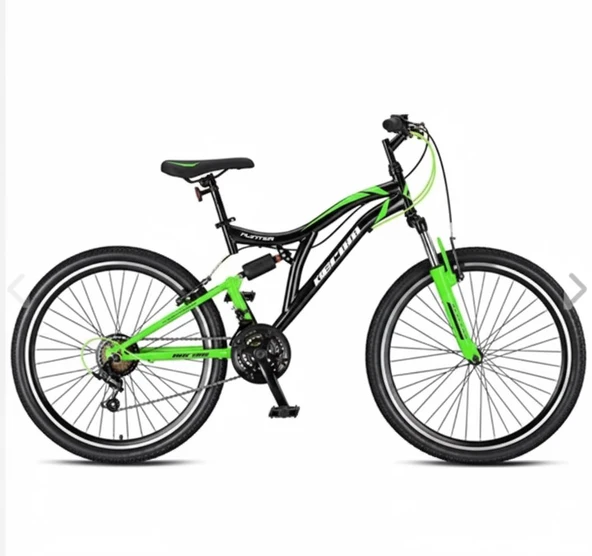 HUNTER - 26" - MTB - 16' - 21 Vites - V.B - Mat Siyah-Gri/Yeşil ürün görseli 1