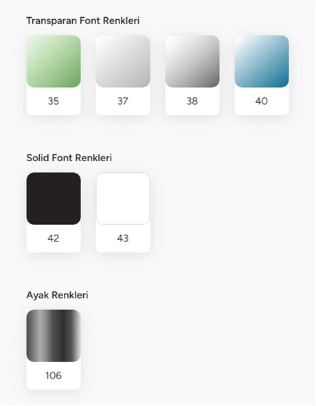 Papatya Opal Sled Koltuk - Krom Ayak & Solid Siyah Font - Resim 4