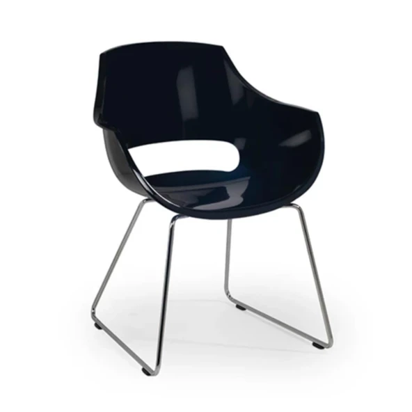 Papatya Opal Sled Koltuk - Krom Ayak & Solid Beyaz Font - Resim 3