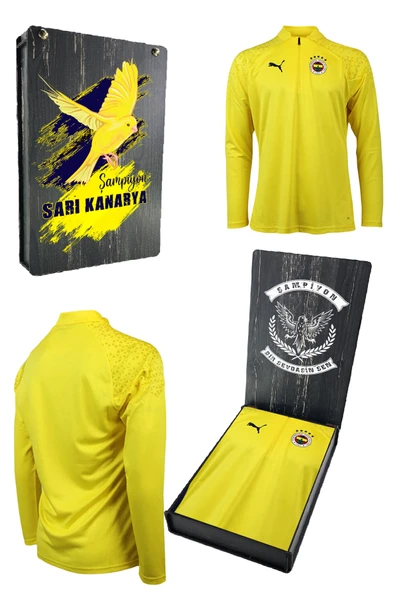 Fenerbahçe Orijinal Lisanslı 23/24 A Takım UV Kutulu Futbolcu Yarım Fermuar Sweat ürün görseli 1