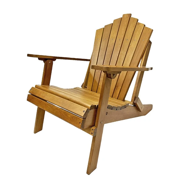 Bahçeme Salda Adirondack Ahşap Sandalye - Masif Gürgen Katlanır Bahçe Sandalyesi ürün görseli 1