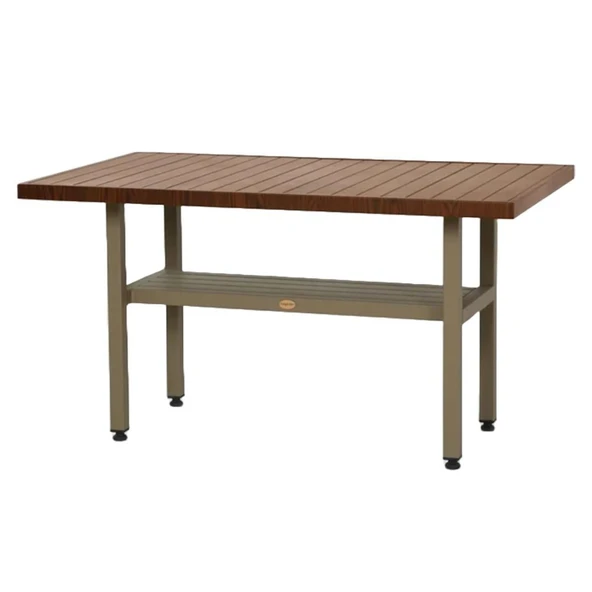 Bahçeme Çamlıca Alüminyum Bahçe Balkon Masası 90x160 - İstenilen Ölçülerde Üretim ürün görseli 1
