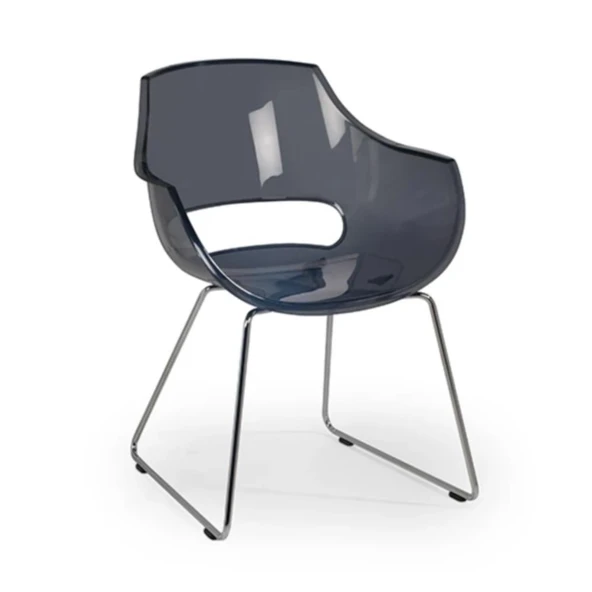 Papatya Opal Sled Koltuk - Krom Ayak & Solid Beyaz Font - Resim 2
