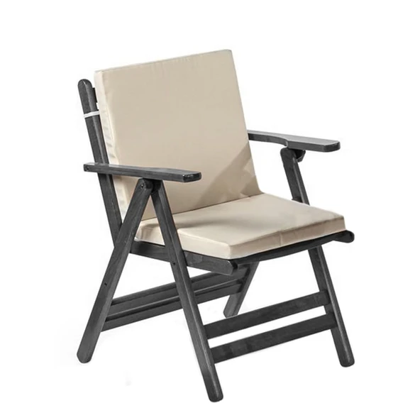 Bahçeme Sandalye  Minderi London Düz Model - Oturum: 49x46x5 Sırt: 49x46x5 Kapuçino ürün görseli 1