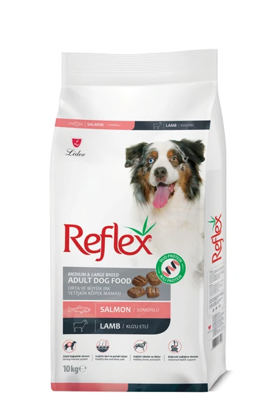 Reflex Duo Protein Somonlu & Kuzu Etli Orta ve Büyük Irk Yetişkin Köpek Maması 10 kg ürün görseli 1