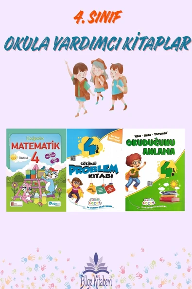 4.Sınıf Matematik + Çözümlü Problem Kitabı + Okuduğunu Anlama ürün görseli 1