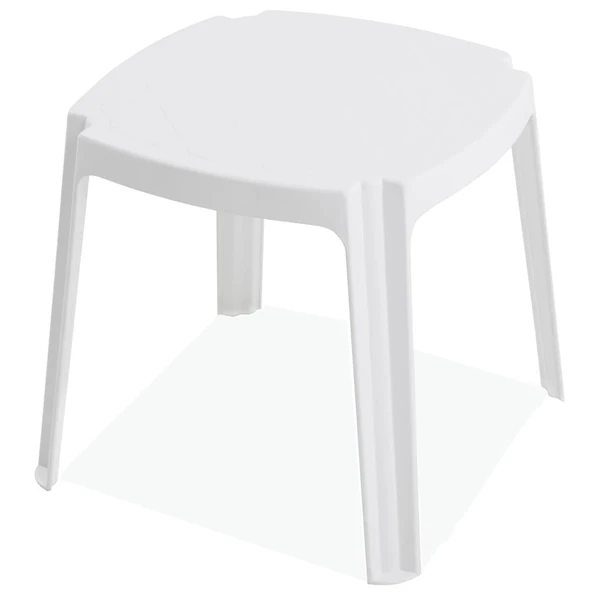 Papatya Royal Plastik Sehpa Beyaz 48x48x43 cm - İstiflenebilir, UV Korumalı ürün görseli 1