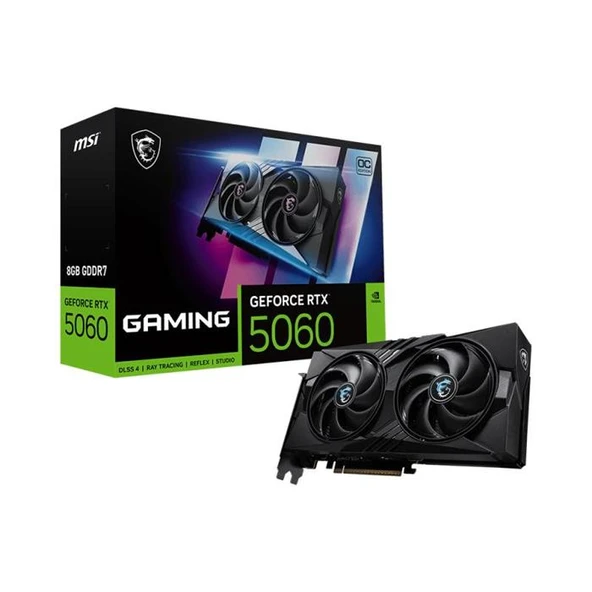 MSI VGA GEFORCE RTX 5060 8G GAMING OC RTX5060 8GB GDDR7 128B DX12 PCIE 5.0 X16 (3XDP 1XHDMI) ürün görseli 1
