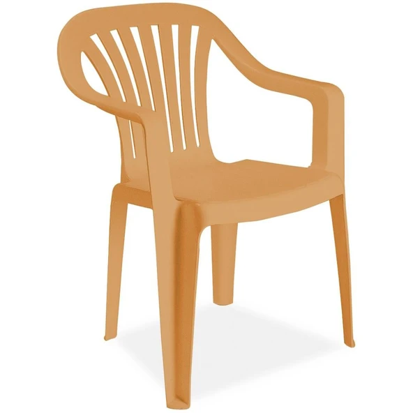 Papatya Tropik Plastik Koltuk Teak - Plastik Bahçe Balkon Sandalyesi ürün görseli 1