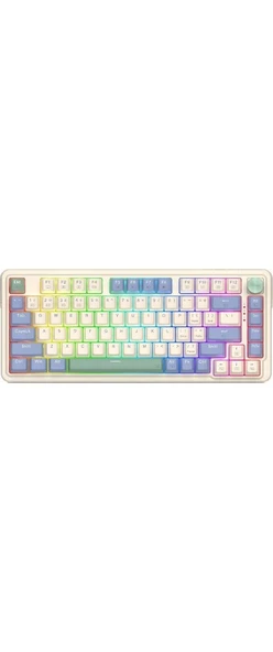 UCAL K673 PRO Vintage White %75 Red Switch RGB Kablosuz Hotswap Türkçe Mekanik Gaming Klavye ürün görseli 1