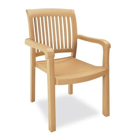 Papatya Mistral Koltuk Teak - Plastik Bahçe Balkon Sandalyesi ürün görseli 1