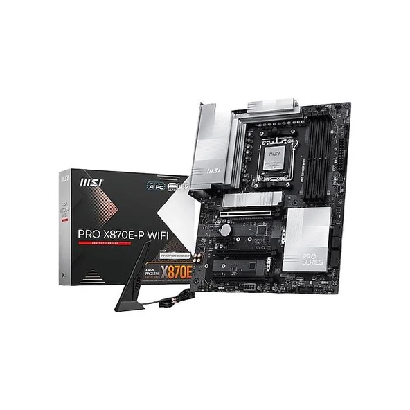 MSI PRO X870E-P WIFI AM5 DDR5 8200MHZ(OC) 3X M.2  USB4 GBPS HDMI 5G LAN WIFI 7 RGB ATX ürün görseli 1
