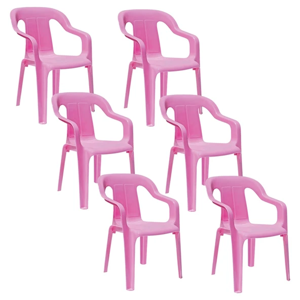 Papatya Mini Çocuk Koltuğu Pembe 6lı Paket - Kreş Sandalye ürün görseli 1