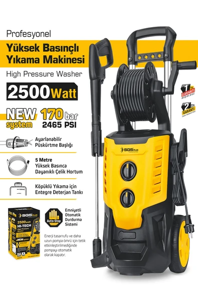 SGS5401 170 BAR Profesyonel Elektrikli Basınçlı Araba Yıkama Makinesi 2500 Watt ürün görseli 1