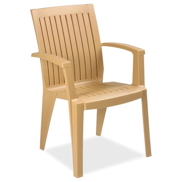 Papatya Alize Koltuk Teak - Plastik Bahçe Balkon Koltuğu ürün görseli 1