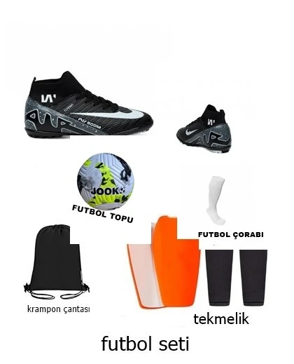 Profesyonel Çocuk Futbol Seti – Krampon, Top, Tekmelik, Çorap ve Antrenman Çantası ürün görseli 1