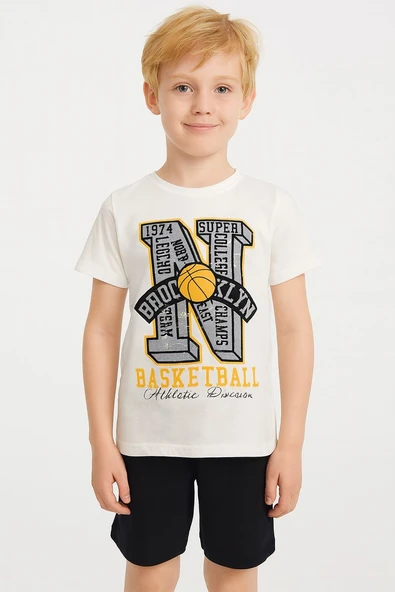 Basketball Erkek Çocuk Şortlu Takım - Resim 3